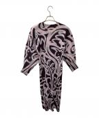 PLEATS PLEASEプリーツプリーズ）の古着「SEEKER/プリントワンピース」｜パープル