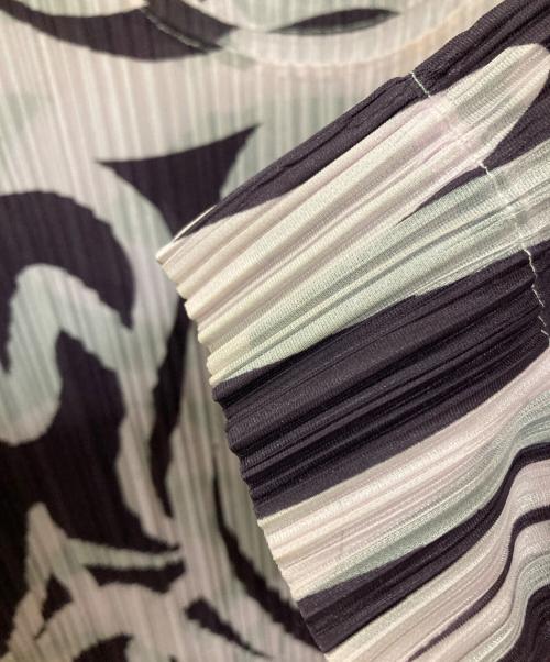 PLEATS PLEASE（プリーツプリーズ）PLEATS PLEASE (プリーツプリーズ) SEEKER/プリントワンピース パープル サイズ:3の古着・服飾アイテム