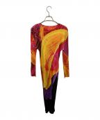 PLEATS PLEASEプリーツプリーズ）の古着「SPECTRUM/総柄ワンピース」｜マルチカラー