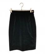 Vivienne Westwoodヴィヴィアンウエストウッド）の古着「オーブボタンベロアスカート」｜ブラック
