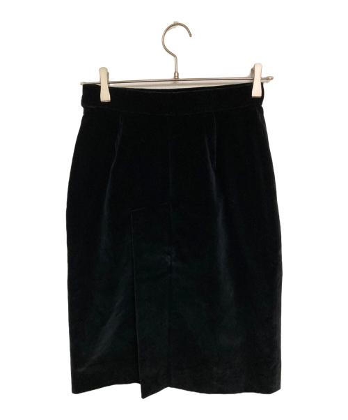Vivienne Westwood（ヴィヴィアンウエストウッド）Vivienne Westwood (ヴィヴィアンウエストウッド) オーブボタンベロアスカート ブラック サイズ:3の古着・服飾アイテム