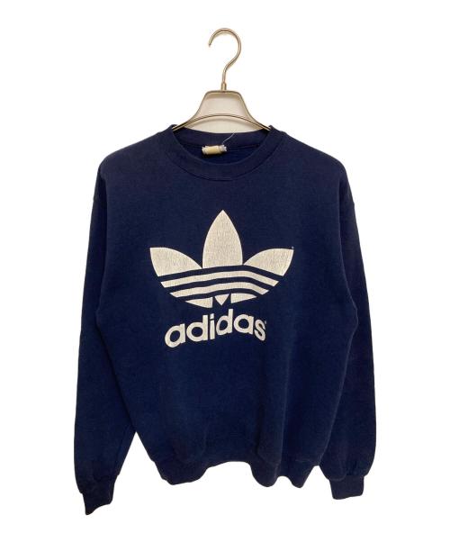 adidas（アディダス）adidas (アディダス) 80S トレフォイユロゴスウェット ネイビー サイズ:Mの古着・服飾アイテム