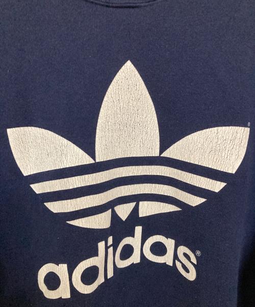 adidas（アディダス）adidas (アディダス) 80S トレフォイユロゴスウェット ネイビー サイズ:Mの古着・服飾アイテム