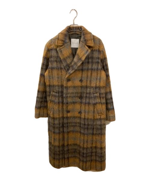 MACKINTOSH PHILOSOPHY（マッキントッシュ フィロソフィー）MACKINTOSH PHILOSOPHY (マッキントッシュ フィロソフィー) モヘヤブレンドシャギーチェックコート ブラウン サイズ:38の古着・服飾アイテム