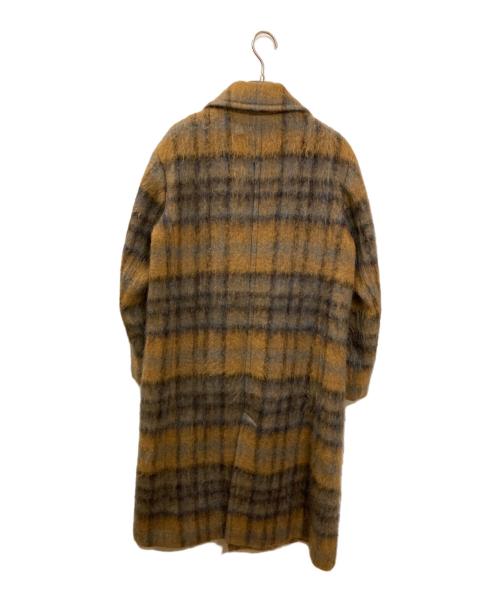 MACKINTOSH PHILOSOPHY（マッキントッシュ フィロソフィー）MACKINTOSH PHILOSOPHY (マッキントッシュ フィロソフィー) モヘヤブレンドシャギーチェックコート ブラウン サイズ:38の古着・服飾アイテム