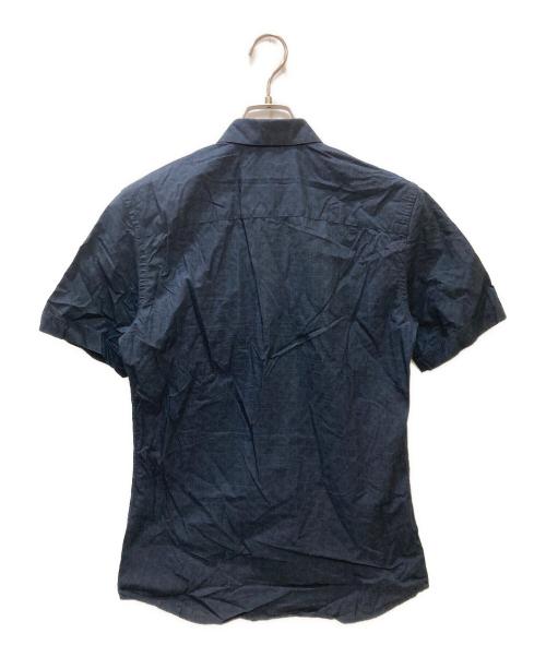 GIVENCHY（ジバンシィ）GIVENCHY (ジバンシィ) 総柄半袖シャツ ネイビー サイズ:14 1/2 37の古着・服飾アイテム