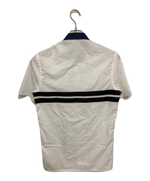 KRIS VAN ASSCHE（クリス ヴァン アッシュ）KRIS VAN ASSCHE (クリス ヴァン アッシュ) ライン半袖シャツ ホワイト サイズ:44の古着・服飾アイテム