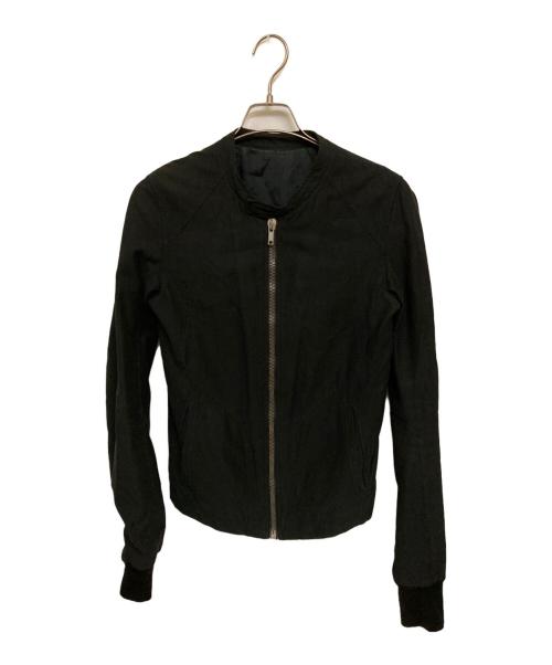 RICK OWENS（リックオウエンス）RICK OWENS (リックオウエンス) コットンライダースジャケット ブラック サイズ:XSの古着・服飾アイテム
