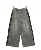 adidasアディダス）の古着「ワイドパンツ」｜グレー