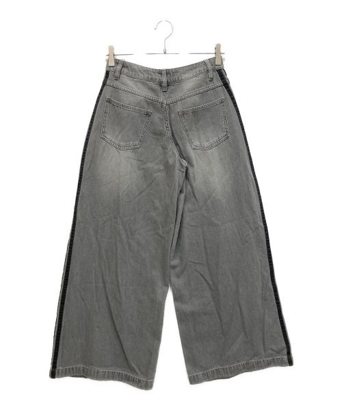 adidas（アディダス）adidas (アディダス) ワイドパンツ グレー サイズ:61cmの古着・服飾アイテム