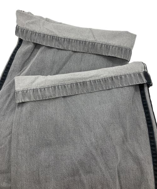 adidas（アディダス）adidas (アディダス) ワイドパンツ グレー サイズ:61cmの古着・服飾アイテム