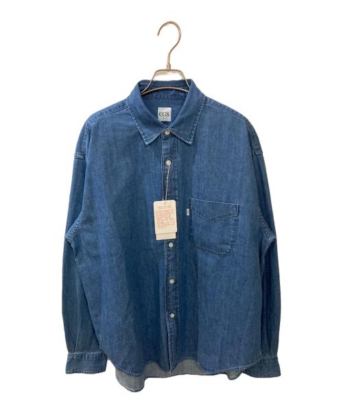 California General Store（カリフォルニアジェネラルストア）California General Store (カリフォルニアジェネラルストア) オーガニック コットン デニム A.N レギュラーカラー シャツ インディゴ サイズ:M 未使用品の古着・服飾アイテム
