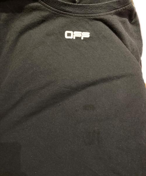 OFFWHITE（オフホワイト）OFFWHITE (オフホワイト) AIRPORT TAPE DOUBLE TEE HOODIE ブラック サイズ:Mの古着・服飾アイテム