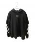OFFWHITE（オフホワイト）の古着「AIRPORT TAPE DOUBLE TEE HOODIE」｜ブラック