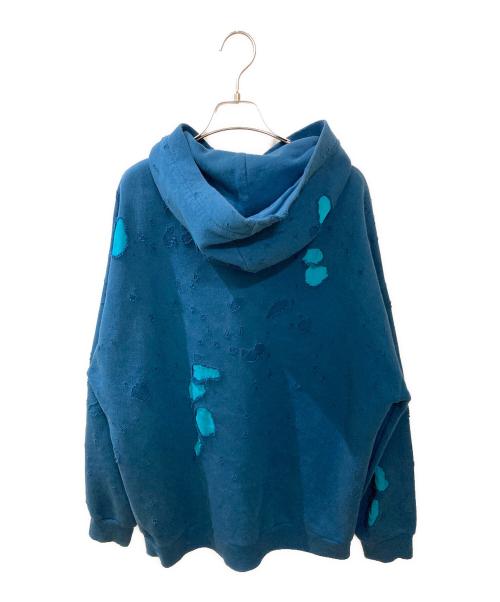 GIVENCHY（ジバンシィ）GIVENCHY (ジバンシィ) デストロイドフーディ ブルー サイズ:XLの古着・服飾アイテム
