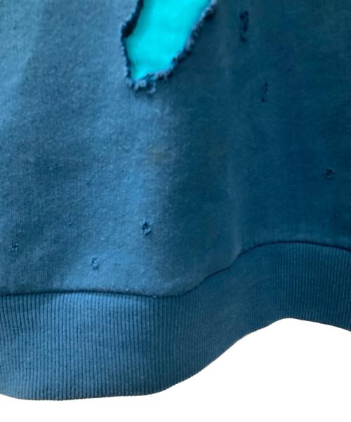 GIVENCHY（ジバンシィ）GIVENCHY (ジバンシィ) デストロイドフーディ ブルー サイズ:XLの古着・服飾アイテム