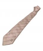 LOUIS VUITTONルイ ヴィトン）の古着「マイクロダミエネクタイ」｜ピンク