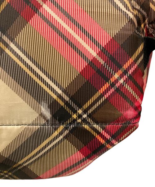 Vivienne Westwood（ヴィヴィアンウエストウッド）Vivienne Westwood (ヴィヴィアンウエストウッド) オーブパッチチェック柄リュック レッドの古着・服飾アイテム
