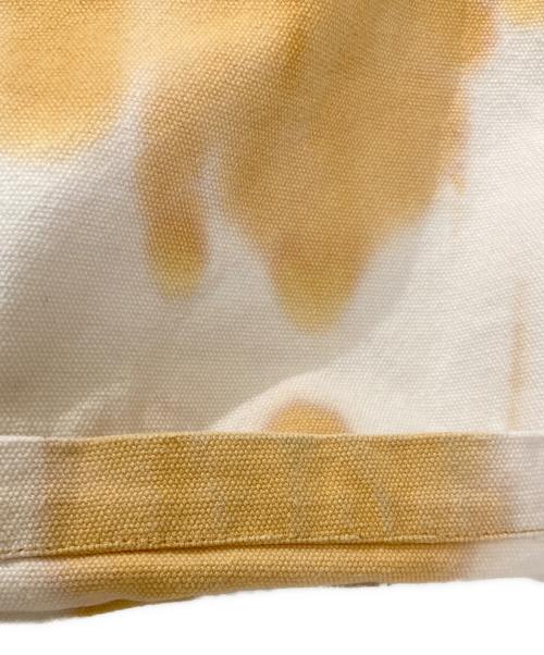 stussy（ステューシー）stussy (ステューシー) DYED CANVAS BEACH PANT オレンジ×ホワイト サイズ:Sの古着・服飾アイテム