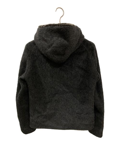 EMPORIO ARMANI（エンポリオアルマーニ）EMPORIO ARMANI (エンポリオアルマーニ) ウールモヘヤファー起毛フードジャケット ブラック サイズ:44の古着・服飾アイテム