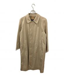 BURBERRY LONDON（バーバリーロンドン）の古着「ヴィンテージ裏地ノヴァチェックステンカラーコート」｜ベージュ