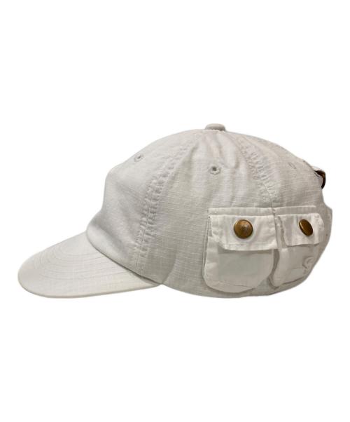 PALACE（パレス）PALACE (パレス) ポケット付きリップストップキャップ ホワイト サイズ:不明(実寸サイズをご確認ください)の古着・服飾アイテム