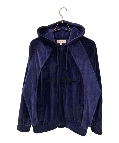 YARDSALE（ヤードセール）YARDSALE (ヤードセール) ベロアジップパーカー ネイビー サイズ:Lの古着・服飾アイテム