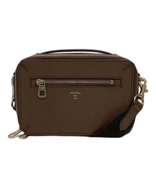 HERGOPOCH（エルゴポック）HERGOPOCH (エルゴポック) ミニクラッチショルダーバッグ ブラウンの古着・服飾アイテム