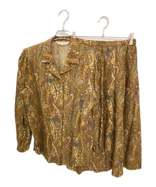 Burberry's（バーバリー）Burberry's (バーバリーズ) ヴィンテージ総柄セットアップ ブラウン サイズ:Mの古着・服飾アイテム