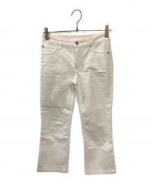 LOUIS VUITTON（ルイ ヴィトン）の古着「モノグラムデニムパンツ」｜ホワイト