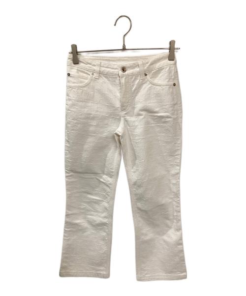 LOUIS VUITTON（ルイ ヴィトン）LOUIS VUITTON (ルイ ヴィトン) モノグラムデニムパンツ ホワイト サイズ:34の古着・服飾アイテム