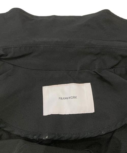 FRAMeWORK（フレームワーク）FRAMeWORK (フレームワーク) 撥水ポンチョトレンチコート ブラック サイズ:38の古着・服飾アイテム