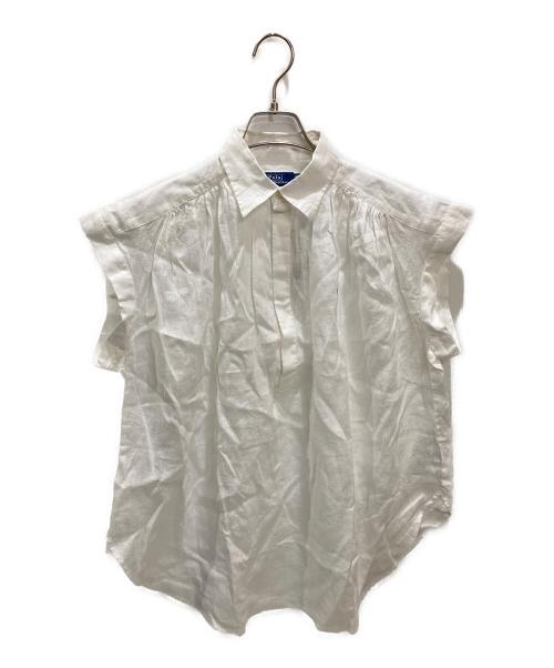 POLO RALPH LAUREN（ポロ・ラルフローレン）POLO RALPH LAUREN (ポロ・ラルフローレン) リネンギャザーシャツ ホワイト サイズ:Sの古着・服飾アイテム