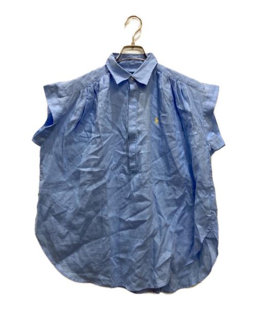 POLO RALPH LAUREN（ポロ・ラルフローレン）POLO RALPH LAUREN (ポロ・ラルフローレン) リネンギャザーシャツ ブルー サイズ:XS 未使用品の古着・服飾アイテム