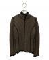 ARMANI COLLEZIONI（アルマーニ コレツィオーニ）の古着「ニットジャケット」｜ブラック×ブラウン