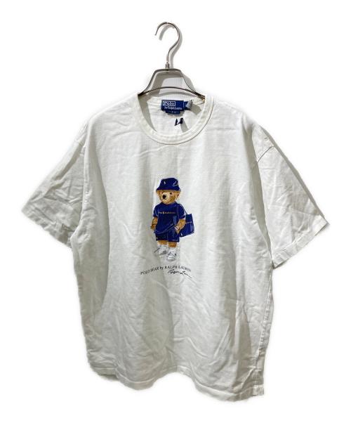 POLO RALPH LAUREN（ポロ・ラルフローレン）POLO RALPH LAUREN (ポロ・ラルフローレン) BEAMS (ビームス) 別注ポロベアTシャツ ホワイト サイズ:Lの古着・服飾アイテム