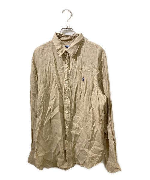 POLO RALPH LAUREN（ポロ・ラルフローレン）POLO RALPH LAUREN (ポロ・ラルフローレン) リネンシャツ ベージュ サイズ:Lの古着・服飾アイテム
