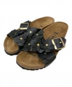 BIRKENSTOCK×UNITED ARROWSビルケンシュトック×ユナイテッドアローズ）の古着「別注シエナ/フラワーモチーフサンダル」｜ブラック
