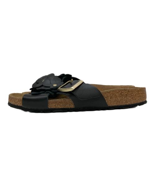 BIRKENSTOCK（ビルケンシュトック）BIRKENSTOCK (ビルケンシュトック) UNITED ARROWS (ユナイテッドアローズ) 別注シエナ/フラワーモチーフサンダル ブラック サイズ:24.5cmの古着・服飾アイテム