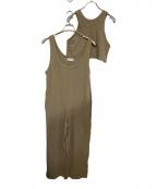 Adam et Ropeアダム エ ロペ）の古着「Wフェイスジャージーセットロンパース」｜ベージュ