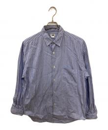 H BEAUTY&YOUTH（エイチ ビューティー&ユース）の古着「ストライプシャツ」｜ブルー