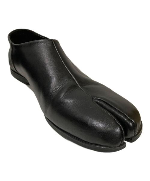 endevice（エンデヴァイス）endevice (エンデヴァイス) タビ レザー スリッポンシューズ ブラック サイズ:42の古着・服飾アイテム