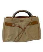 GUCCIグッチ）の古着「キャンバストートバッグ」｜ベージュ