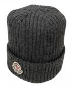 MONCLERモンクレール）の古着「ロゴワッペンニット帽」｜グレー