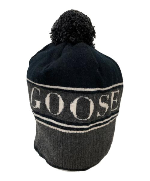 CANADA GOOSE（カナダグース）CANADA GOOSE (カナダグース) ニット帽 ブラック×グレーの古着・服飾アイテム