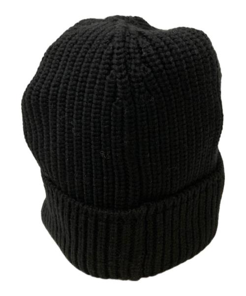 CANADA GOOSE（カナダグース）CANADA GOOSE (カナダグース) ロゴワッペンニット帽 ブラックの古着・服飾アイテム