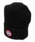 CANADA GOOSE（カナダグース）の古着「ロゴワッペンニット帽」｜ブラック