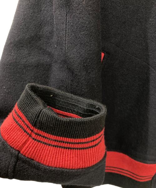 POLO RALPH LAUREN（ポロ・ラルフローレン）POLO RALPH LAUREN (ポロ・ラルフローレン) 古着カラーリブウールスタジャン ネイビー×レッド サイズ:Lの古着・服飾アイテム