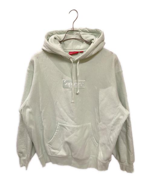 SUPREME（シュプリーム）Supreme (シュプリーム) Box logo Hooded Sweatshirt ライトグリーン サイズ:Mの古着・服飾アイテム