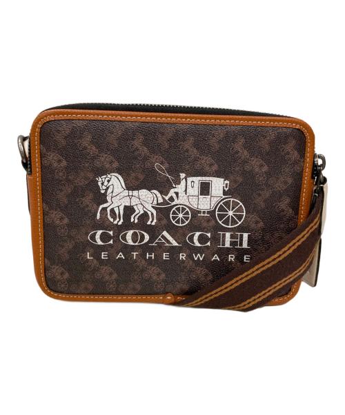 COACH（コーチ）COACH (コーチ) チャーター クロスボディ 24 ウィズ ホース アンド キャリッジ プリント ブラウンの古着・服飾アイテム